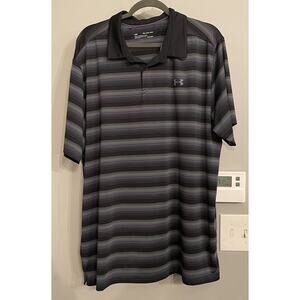 Under Armour Polo Shirt Heat Gear Loose Athletic Golf Active Casual Mens XXL‎